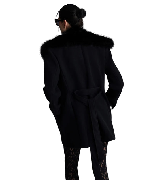 KENNETH COLE Women Fur Neck Jacket