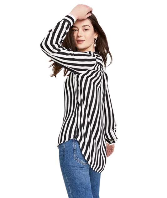 ON 34TH Women Vertically Stripped Shirt
