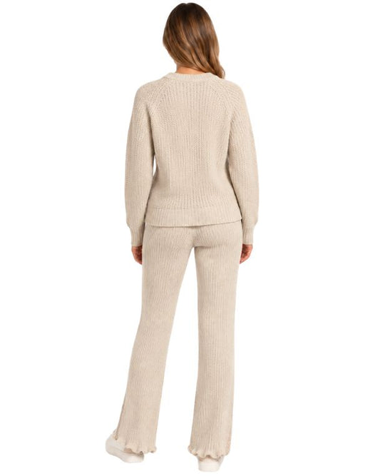 JENNYFER Women Textured Knit Cozy 2 Pcs Set