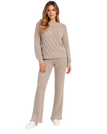 JENNYFER Women Textured Knit Two-Piece Set