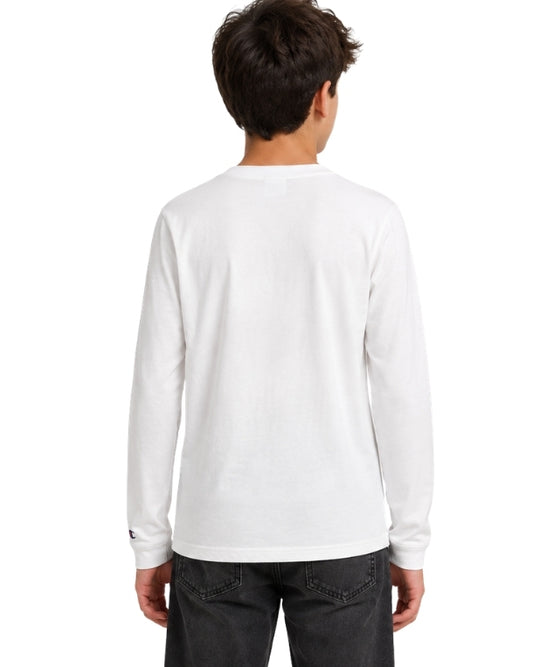 CHAMPION Boys Logo At Sleeve Cuff T-Shirt