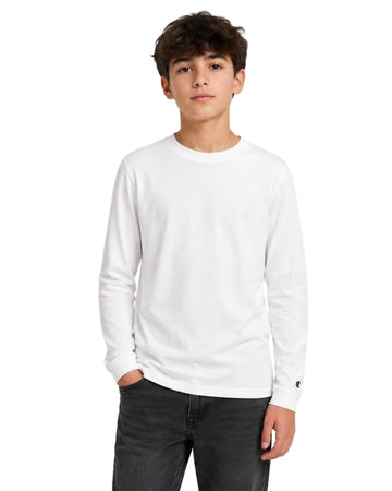 CHAMPION Boys Logo At Sleeve Cuff T-Shirt