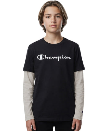 CHAMPION Kids Boys Designed Sleeves T-Shirt