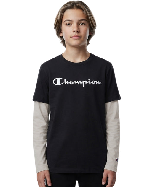 CHAMPION Kids Boys Designed Sleeves T-Shirt