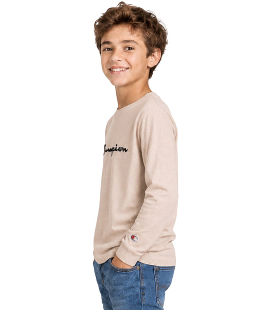 CHAMPION Kids Boys Logo Sign T-Shirt