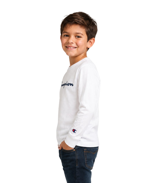 CHAMPION Kids Boys Long Sleeve T-Shirt