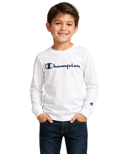 CHAMPION Kids Boys Long Sleeve T-Shirt
