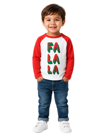 HOPE & WONDER Baby Boys “Fa La La” Front Graphic T-Shirt