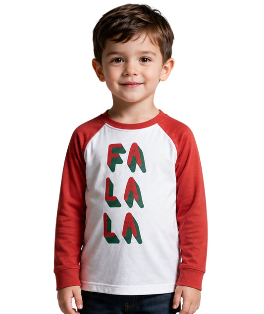 HOPE & WONDER Kids Boys “Fa La La” Front Graphic T-Shirt