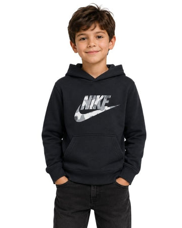 NIKE Boys Camo Patterned Logo Hoodie