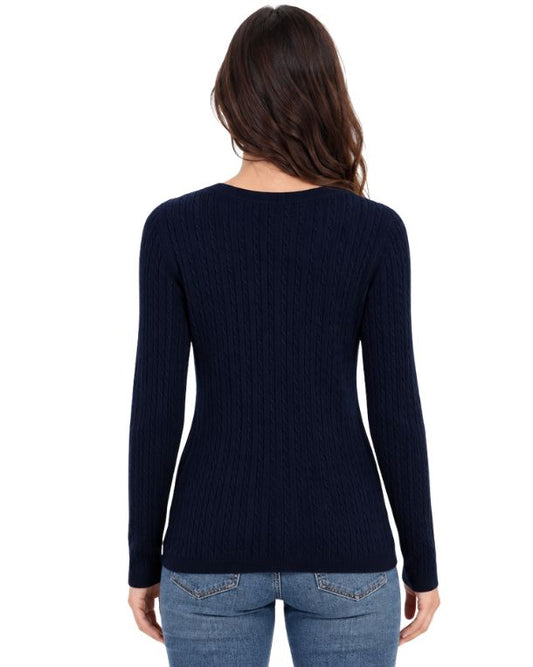 TOMMY HILFIGER Women Cable Knit Texture T-Shirt