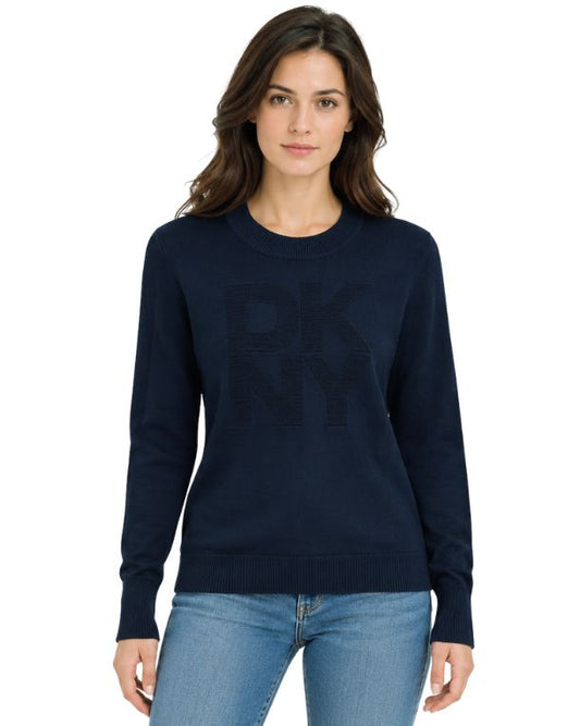 DKNY Women Tonal Raised Logo T-Shirt