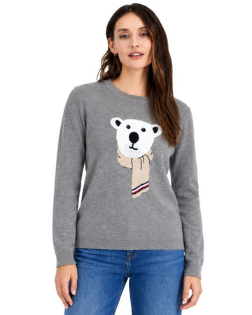 TOMMY HILFIGER Women Cute Polar Bear Graphic T-Shirt