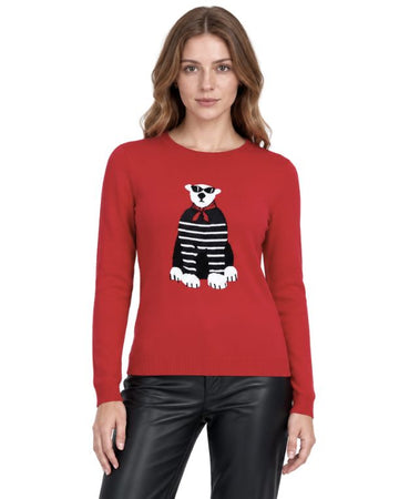 TOMMY HILFIGER Women Stripe Bear Graphic Sweater