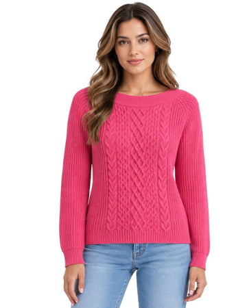 TOMMY HILFIGER Women Detailed Cable Knit Sweater