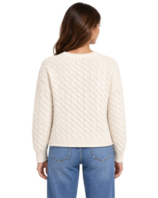 DKNY Women Cabel Knit Cozy Sweater