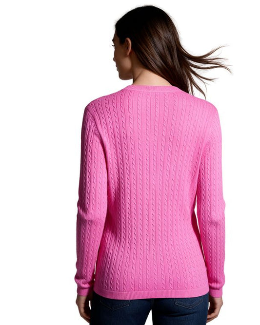 TOMMY HIFIGER Women Vertical Cable Knit Texture T-Shirt