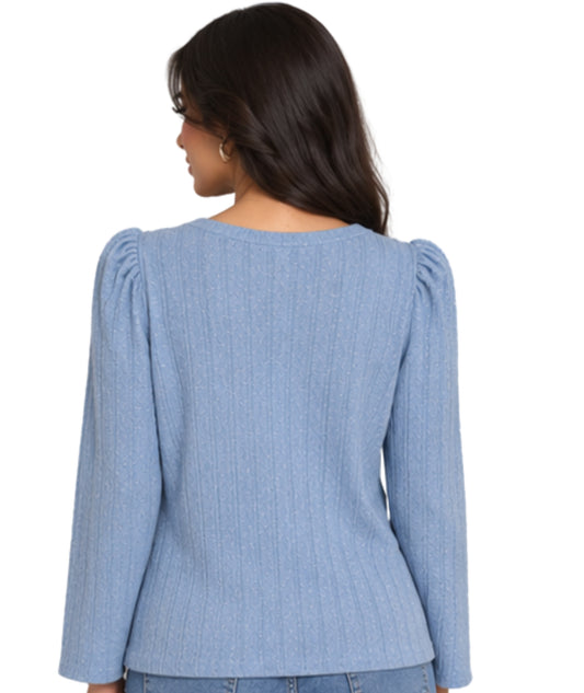 ENCUENTRO Women Puffed Shoulders T-Shirt