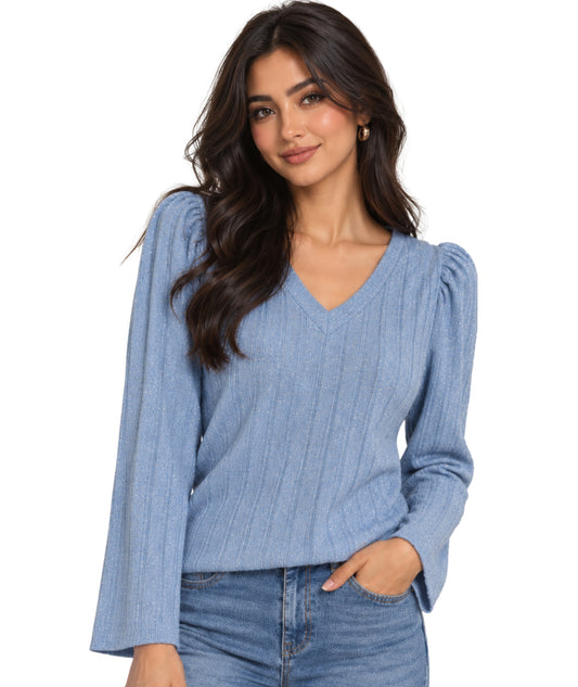 ENCUENTRO Women Puffed Shoulders T-Shirt