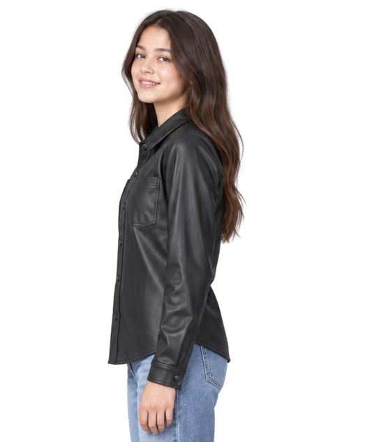 GB GIRLS Kids Girls Leather Shirt
