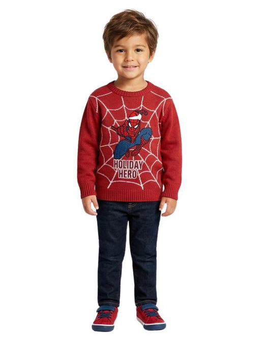 Boys Spiderman Graphic Sweater