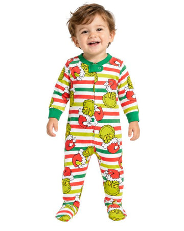 DR.SEUSS Baby Boys Grinch Character Print Jumpsuit
