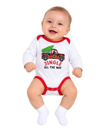 KOALA Baby Boys Festive Christmas Truck Graphic Jumpsuit