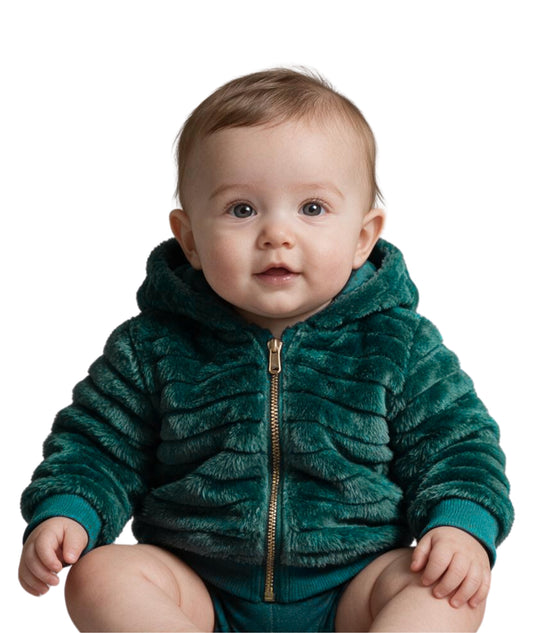 TAHARI Baby Girls Fur Jacket