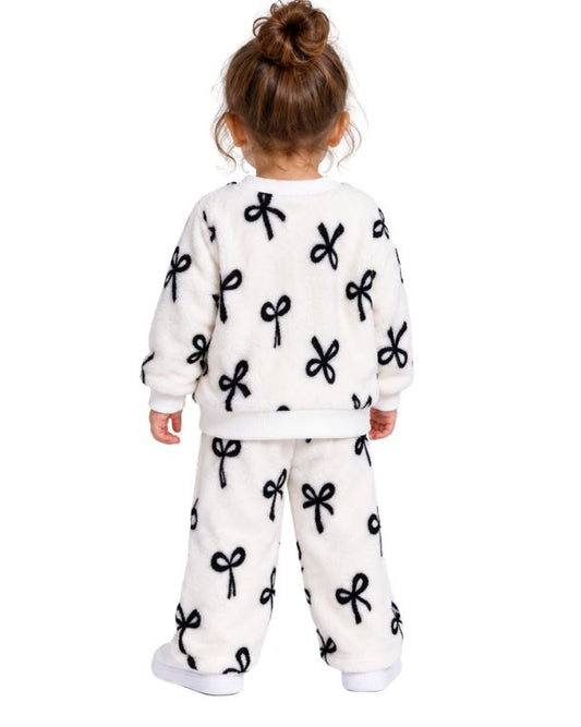 KATE MACK Bow Print Fleece Pyjama Set