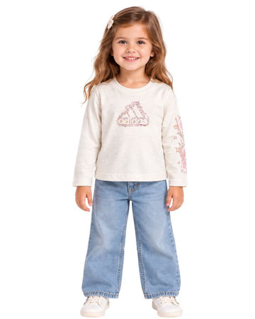 ADIDAS Girls Floral Adidas T-Shirt