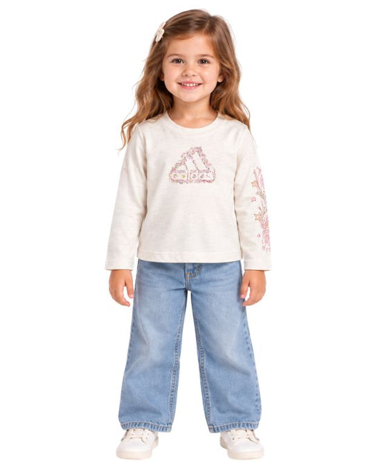 ADIDAS Girls Floral Adidas T-Shirt
