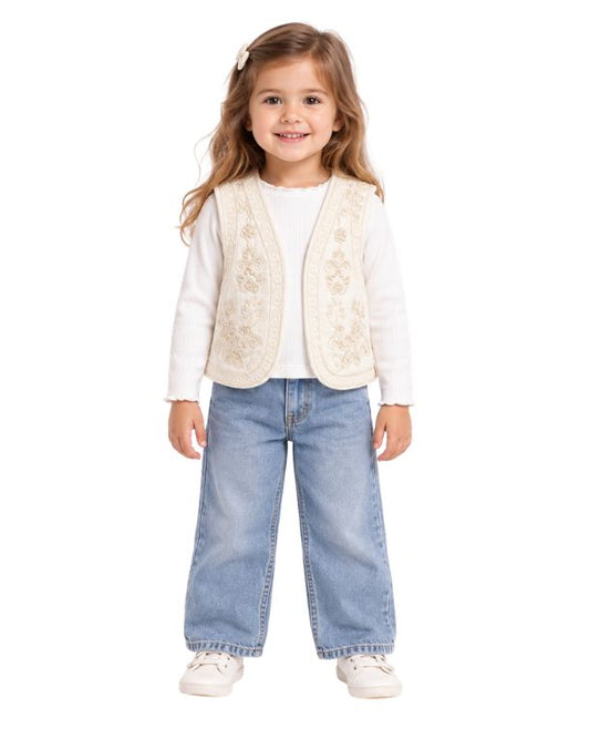 KIABI Baby Girl Decorative Embroidered Vest