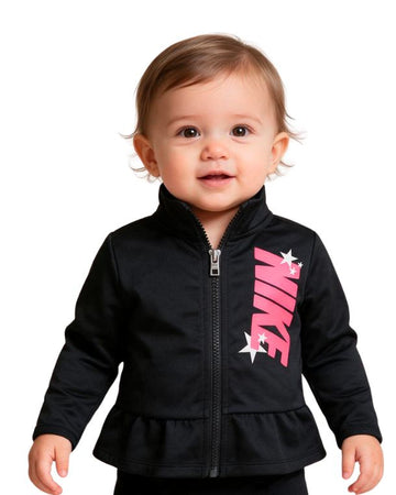 NIKE Baby Girls Peplum Ruffled Hem Jacket