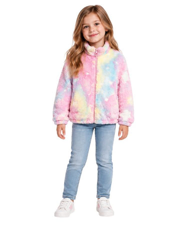Girls Plush Fleece Fabric Jacket