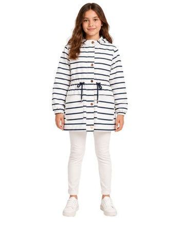 KIABI Girls Horizontal Stripe Design Jacket