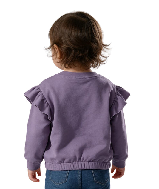 OKIE DOKIE Baby Girls Ruffled Long Sleeve T-Shirt