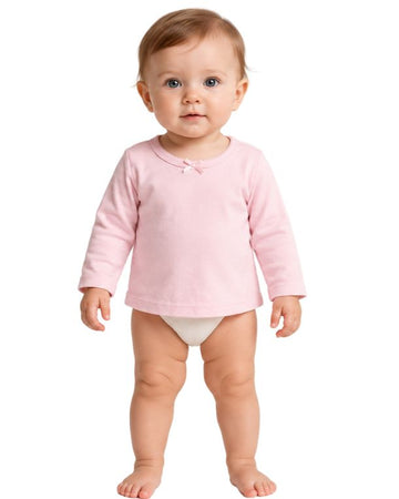 CARTER'S Baby Girl Delicate Bow Detail At Front T-Shirt
