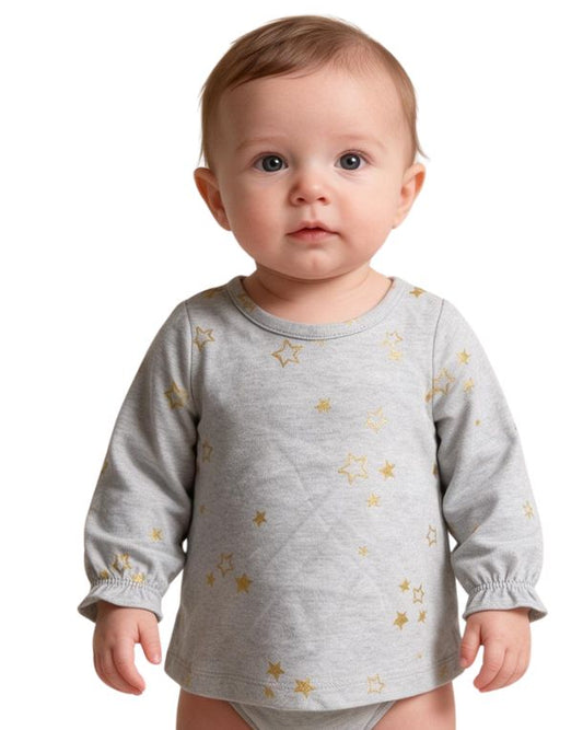 OKIE DOKIE Baby Girls Star Gold T-Shirt