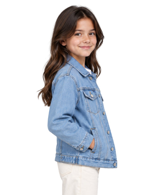 FOREVER 21 Kids Girls Casual Denim Jacket