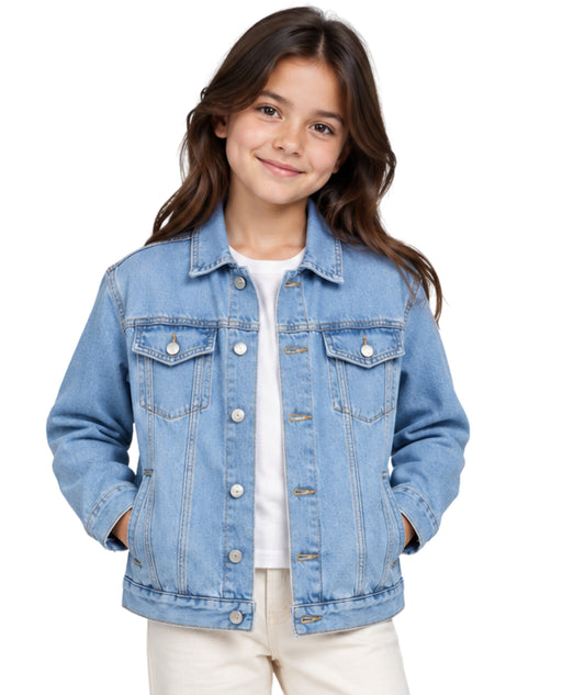 FOREVER 21 Kids Girls Casual Denim Jacket