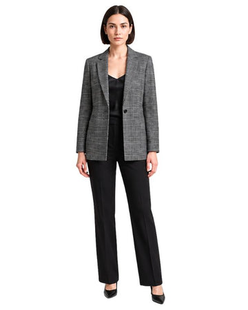 ECUENTRO Women Checked Blazer