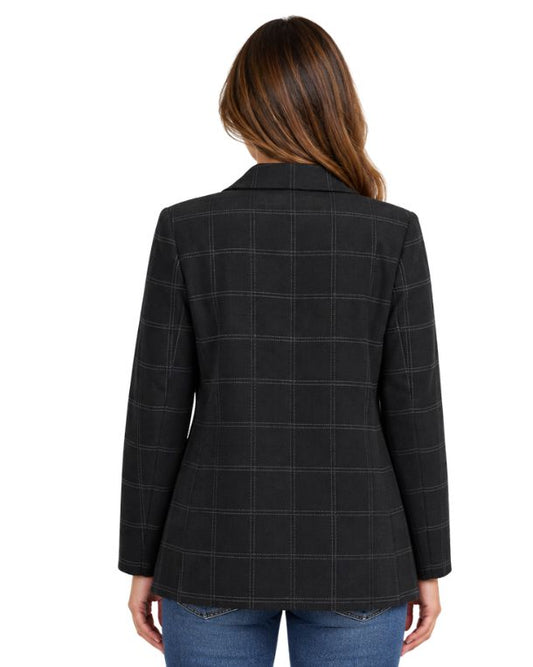 ENCUENTRO Women Checked Blazer