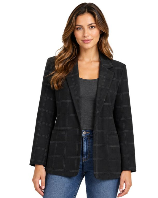 ENCUENTRO Women Checked Blazer