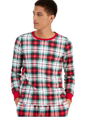 HOLIDAY LANE Men Plaid Print T-Shirt