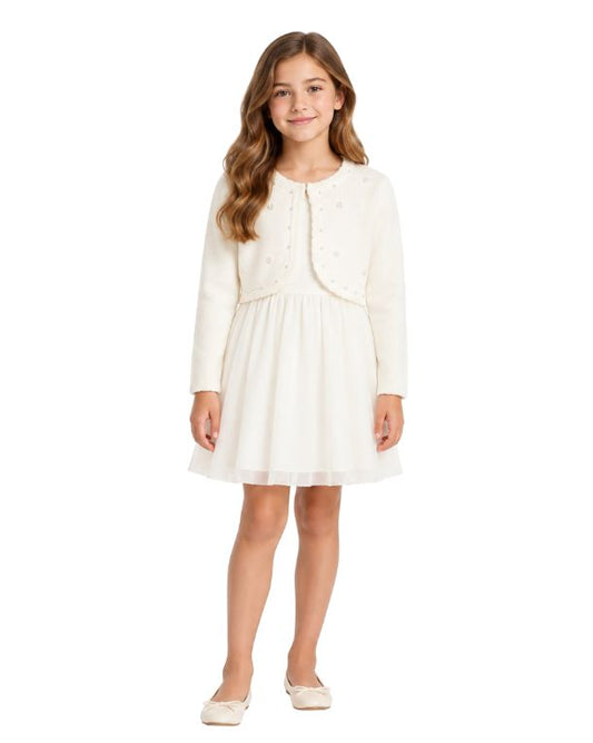 RARE EDITIONS Girls Curved Open Light Jacket