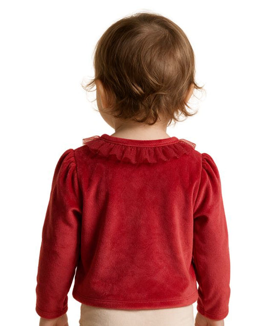 FIRST IMPRESSIONS Baby Girls Velour Jacket
