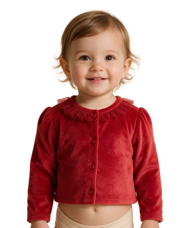FIRST IMPRESSIONS Baby Girls Velour Jacket