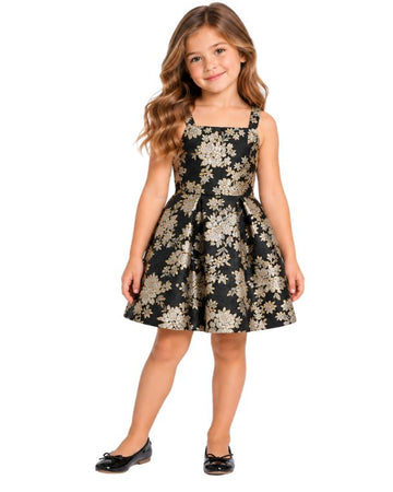 GB GIRLS Girls Floral Jacquard Pattern Dress