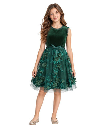 TRIXXI Girls  Flared Layered Dress