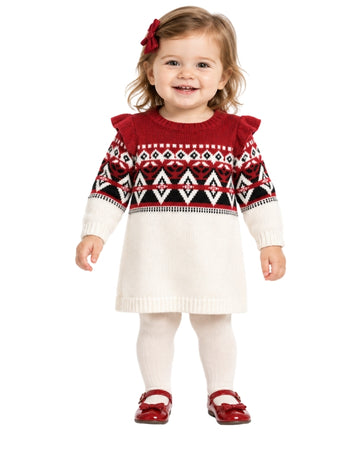 OKIE DOKIE Baby Girls Geometric Pattern Dress